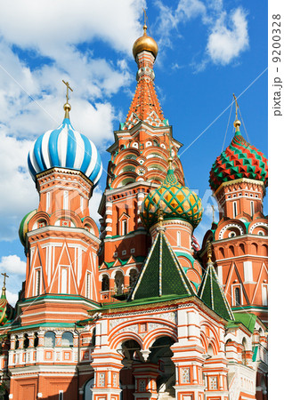 towers of Saint Basil cathedral in Moscow 9200328