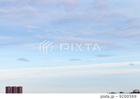 spring sky under urban houses 9200569