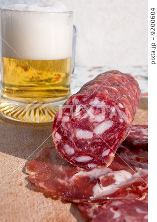 italian sausage and glass of beer italian sausage and glass of beer 9200604