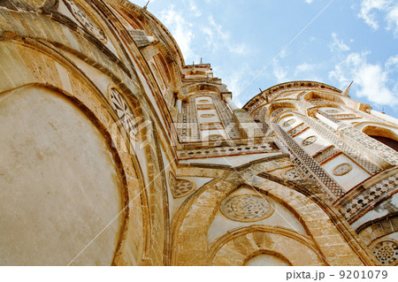 ancient wall of norman style Duomo di Monreale, Sicily 9201079