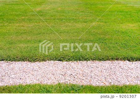 green lawn and pebbles path green lawn and pebbles path 9201307