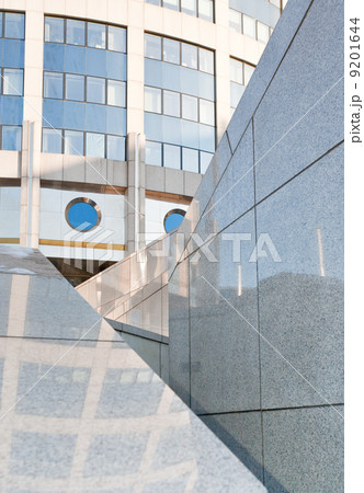 zigzags of outdoor granite stairways 9201644