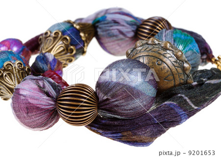silk necklace with bronze decoration 9201653