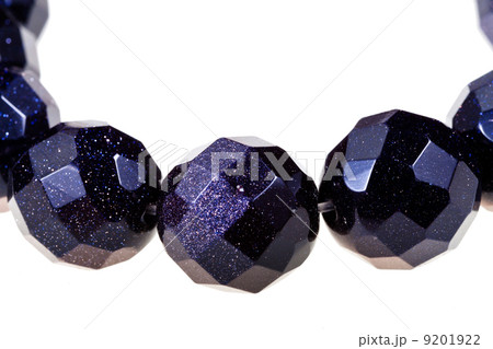 string of faceted black stone beads 9201922