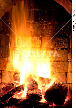 fire in fireplace 9202825