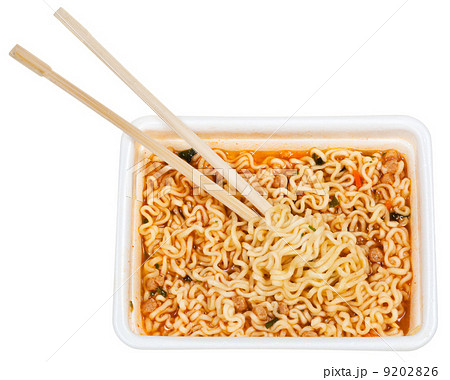 eating of prepared instant noodles 9202826