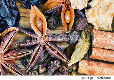 spices for mulled wine close up 9202866