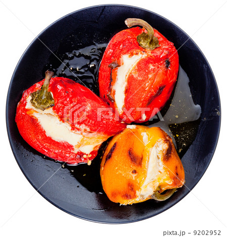 top view of roasted peppers top view of roasted peppers 9202952