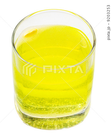 glass of yellow carbonated water with vitamin C glass of yellow carbonated water with vitamin C 9203253