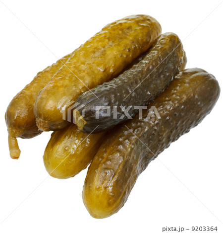 several pickled cucumbers 9203364