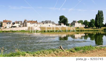 riverside small provincial town Amboise on the bank of Loire, France 9203745