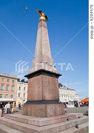 granitic obelisk of Empress Alexandra on Market square in Helsinki 9204476