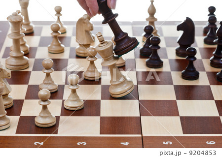 black king hits white king in chess game 9204853