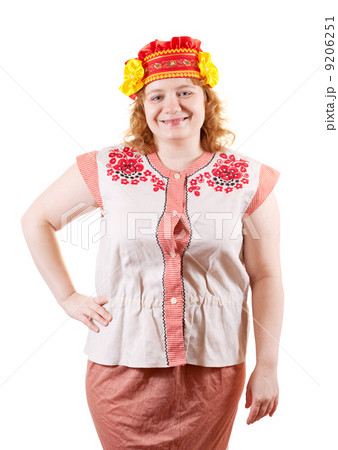 f woman in Russian folk clothes f woman in Russian folk clothes 9206251