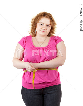 fat woman measuring waist fat woman measuring waist 9206252