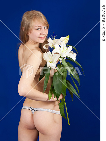 girl with white lily 9206726