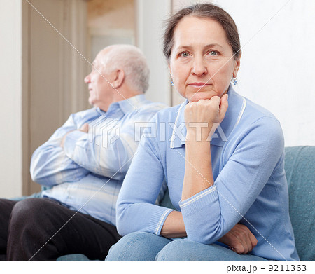 Mature couple after quarrel Mature couple after quarrel 9211363