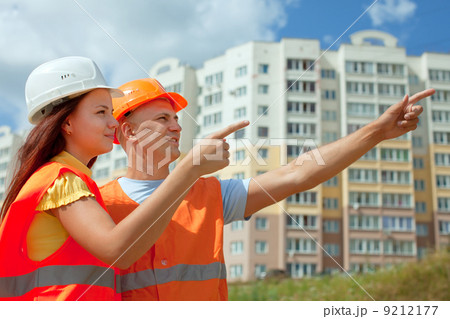 builders works on the building site 9212177