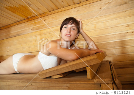 girl lying in sauna girl lying in sauna 9213122