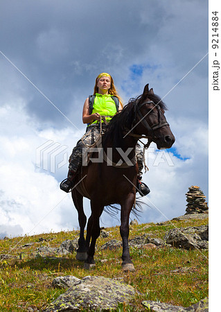 lone rider on horseback lone rider on horseback 9214884