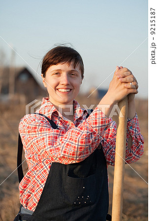 Happy farmer in rural 9215187