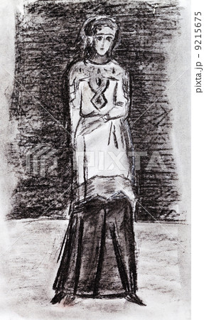 Byzantine girl in a strict dress Byzantine girl in a strict dress 9215675