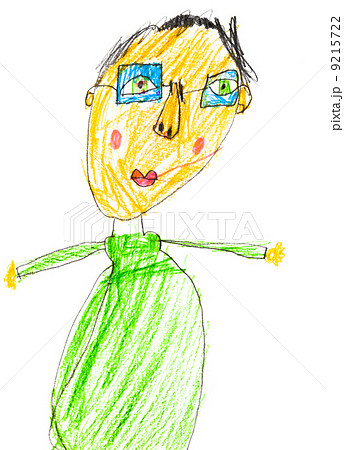 child's drawing - man in glasses 9215722