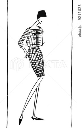 Female checkered suit - skirt and jacket 9215828