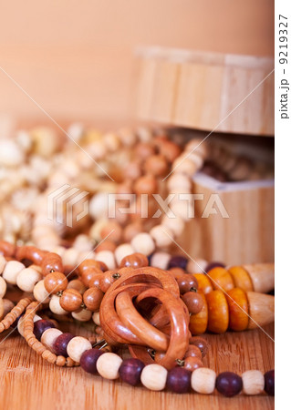 wooden beads background 9219327