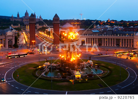 evening view of Barcelona 9220765