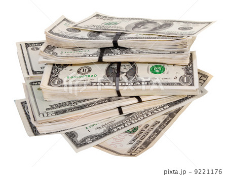 US dollars banknotes. Isolated on white US dollars banknotes. Isolated on white 9221176