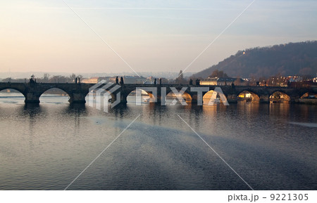 Morning view of Charles bridge 9221305