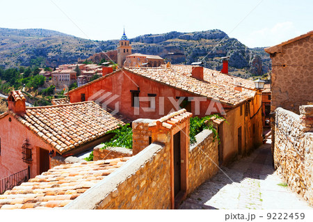 residence stony houses in Albarracin. Aragon 9222459