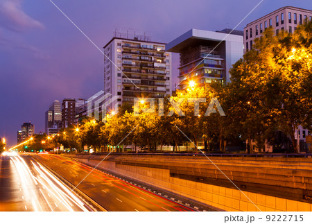 Paseo de la Castellana in night. Madrid 9222715