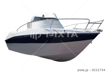 New motor speedboat over white 9222744