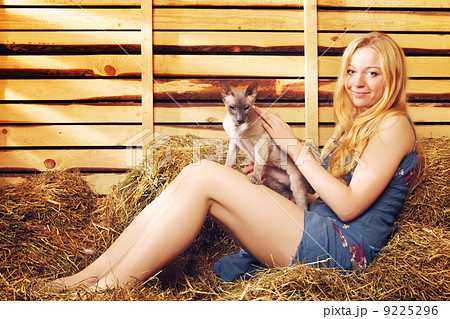 Girl With Cat 9225296