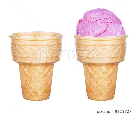 tasty ice cream scoop in cone isolated 9225727