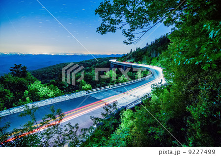 linn cove viaduct at night linn cove viaduct at night 9227499