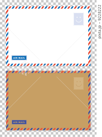エアメール　フレーム　封筒　ベクター 9228222