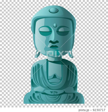 funny stone statue of Buddha on a white background+ 9230717