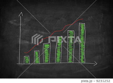 Blackboard diagram chart 9231252