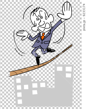 綱渡りするビジネスマン  9233174