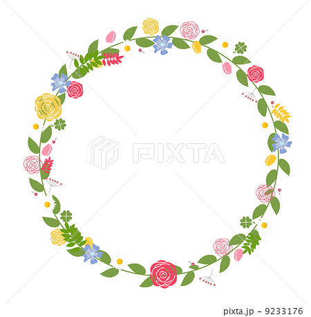 Floral Frame for Wedding and Birthday Card. Vector Illustration 9233176