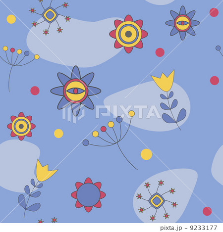 Abstract Cute Background  Flower Seamless Pattern Vector Illustr 9233177