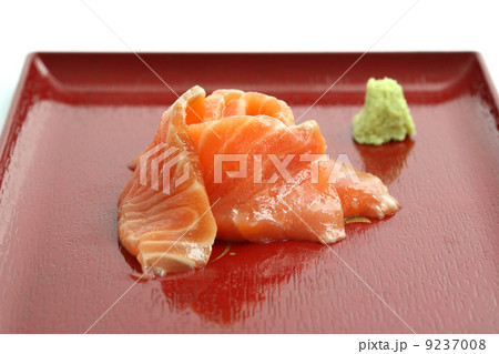 salmon sashimi isolated in white background salmon sashimi isolated in white background 9237008