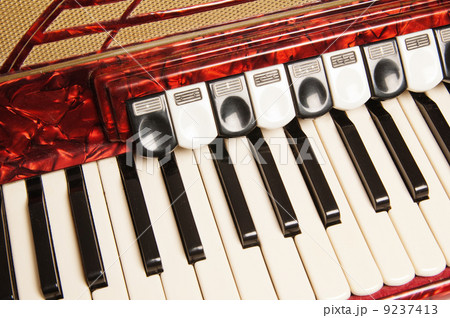 Red accordion, close up 9237413