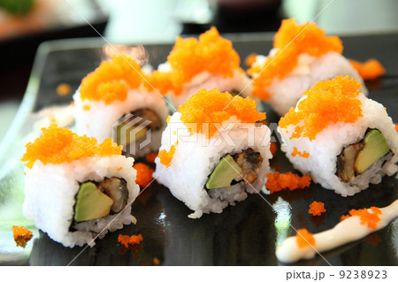 maki sushi avocado and eel 9238923