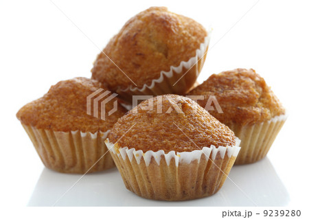 Banana cupcake isolated in white background 9239280
