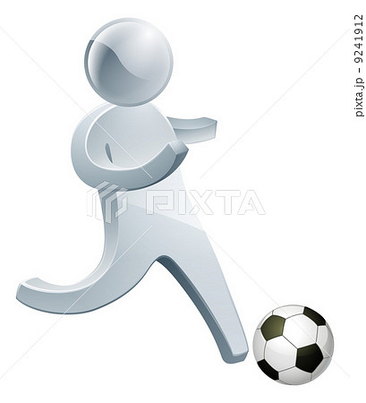 Football soccer silver man 9241912