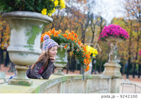 Parisian girl in the Gardens of Luxembourg 9242100
